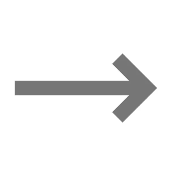 Flecha Flecha Derecha Icono Sólido Estilo Sólido — Archivo Imágenes Vectoriales