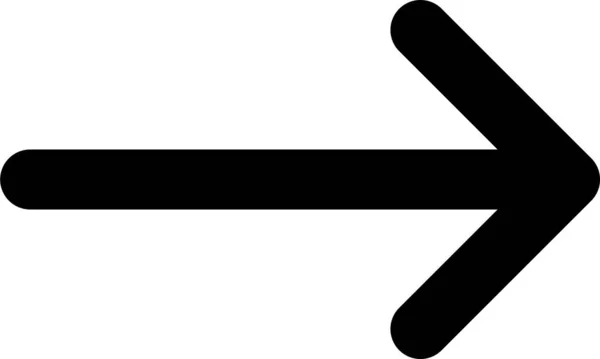 Šipka Symbol Směru Ikona Pevném Stylu — Stockový vektor