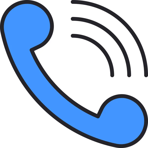 Call Kommunikációs Kapcsolat Ikon Filledoutline Stílus — Stock Vector