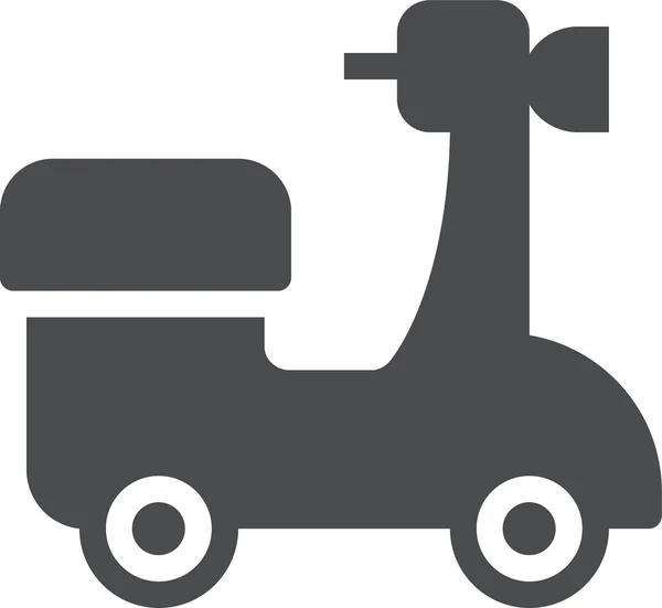 Ícone Transporte Scooter Ciclomotor Estilo Sólido —  Vetores de Stock