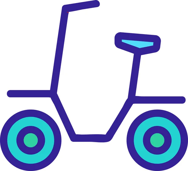 Diverso Icono Patada Scooter — Vector de stock