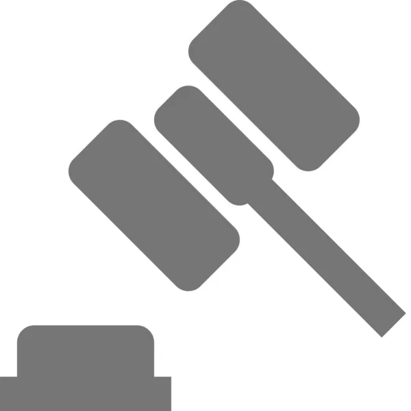 Auction Gavel Hammer Icon Solid Style — Stock Vector