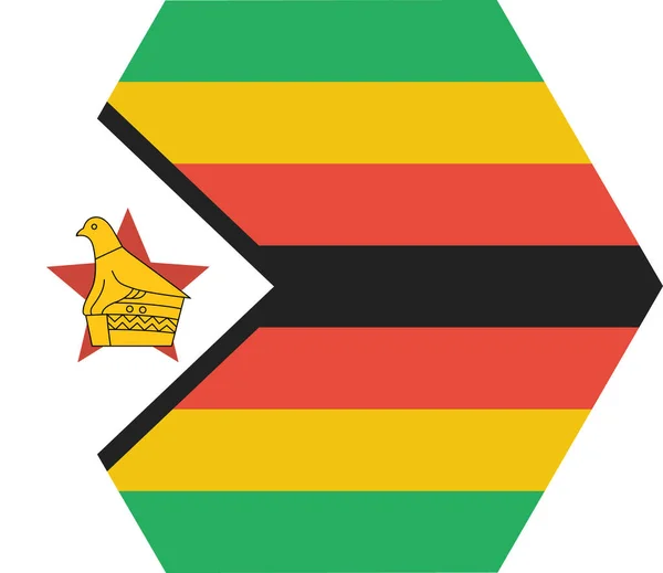 Afrika Land Flagga Ikon Platt Stil — Stock vektor