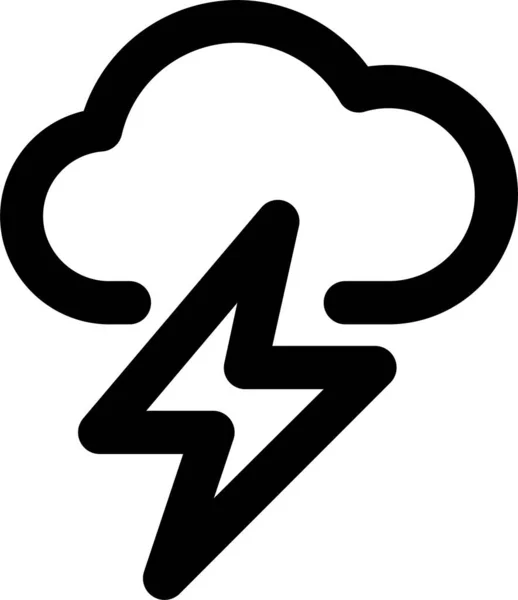 Tornillo Nube Flash Icono Estilo Esquema — Vector de stock