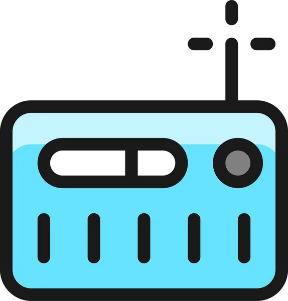 Radio Suchsender Symbol Umrissstil — Stockvektor