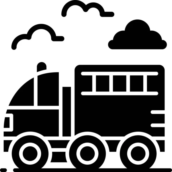 Ikona Awaryjnego Samochodu Strażackiego — Wektor stockowy