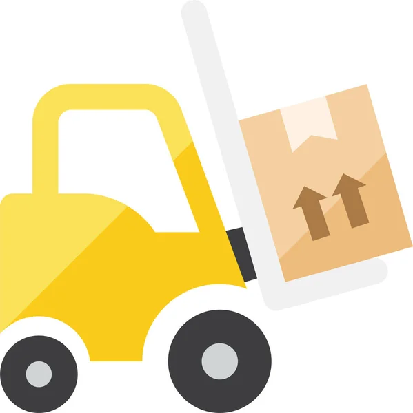 Forklift Flat Vehiclesmodestransportation Icon Flat Style — Stock Vector