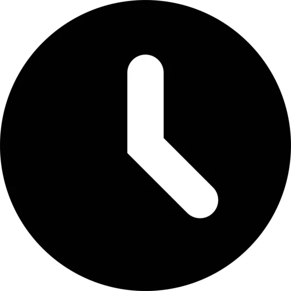 Reloj Icono Glifo Sólido Estilo Sólido — Archivo Imágenes Vectoriales