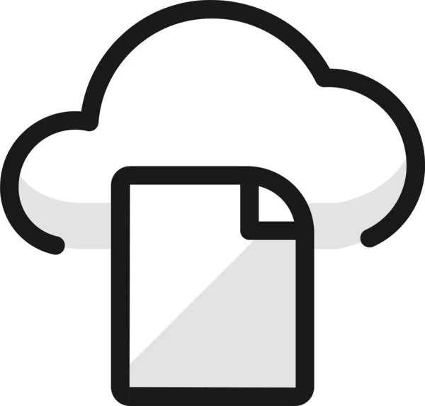 Cloud File Filledoutline Icono Estilo Filledoutline — Vector de stock