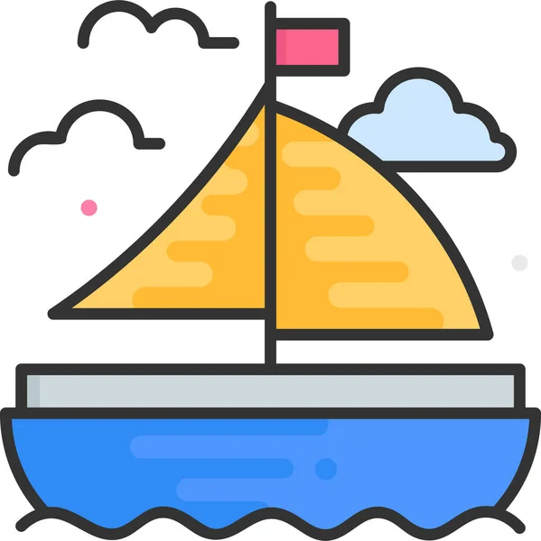 船舶旅游帆船图标 — 图库矢量图片