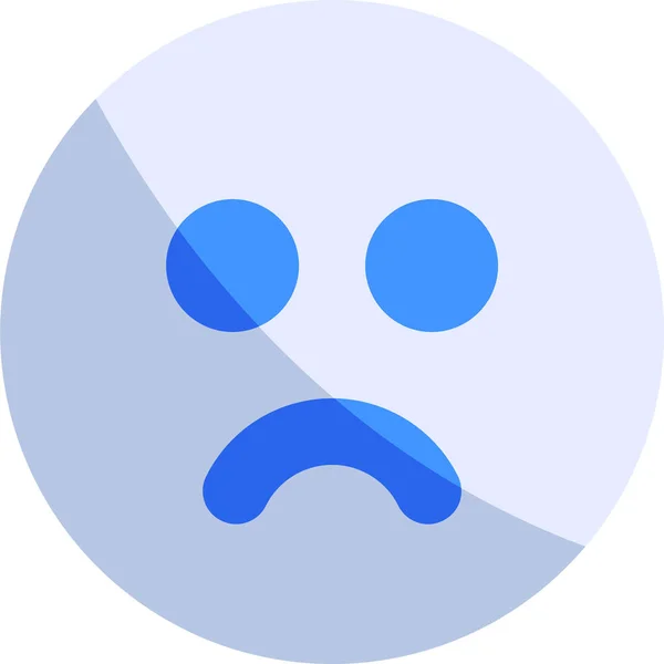 Avatar Rossz Emoji Ikon Lapos Stílusban — Stock Vector