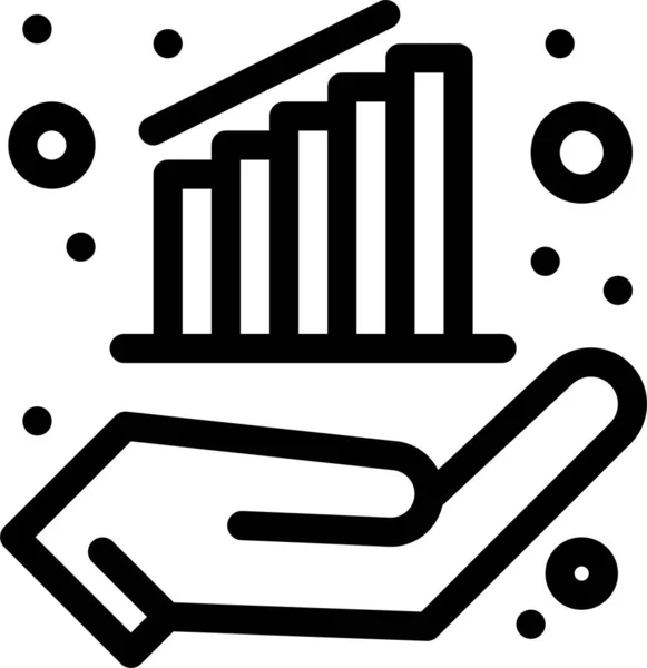 Ikona Finansowania Danych Wykresu — Wektor stockowy