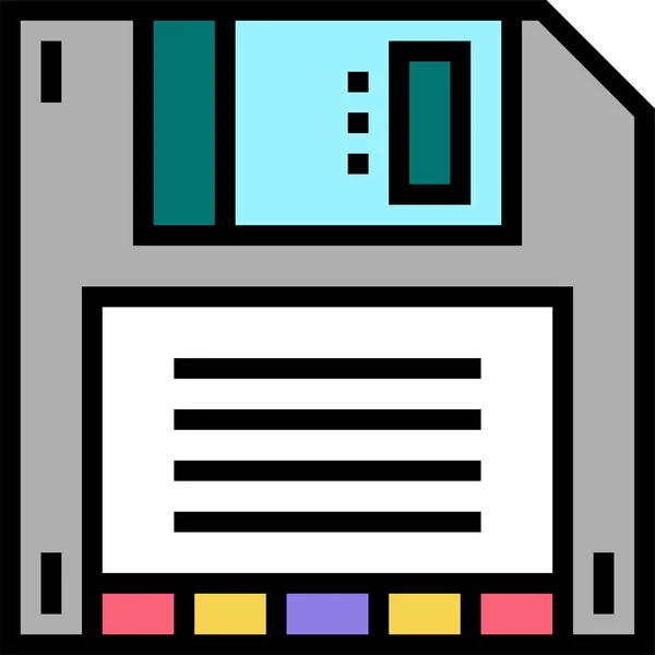 Kassette Computer Diskette Symbol — Stockvektor