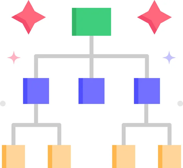 Hiyerarşi Akışı Organizasyon Simgesi — Stok Vektör