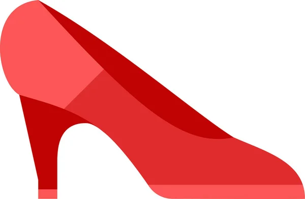 Meisje Schoenen Platte Pictogram Platte Stijl — Stockvector