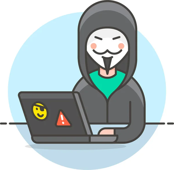 Anonymní Anonymní Ikona Kódování — Stockový vektor
