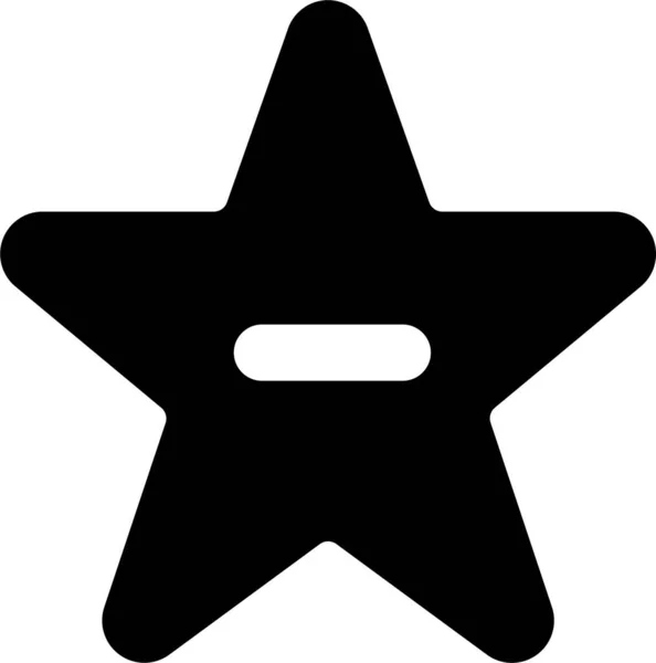Calificación Estrella Restar Icono Estilo Sólido — Vector de stock