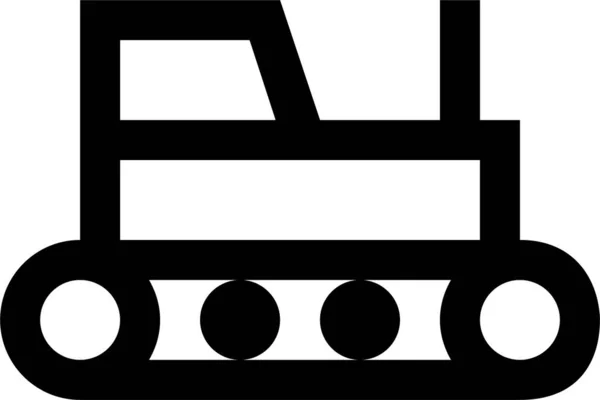 Transportvoertuig Ontwerp Pictogram Grote Lijnen Stijl — Stockvector