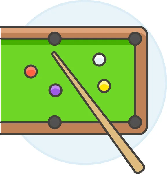 Game Billiards Cue Icon Sport Category — Stock Vector