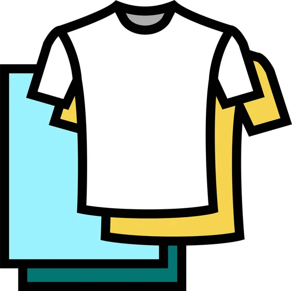 Koszulka Tekstylna Ikona Stylu Filedoutline — Wektor stockowy