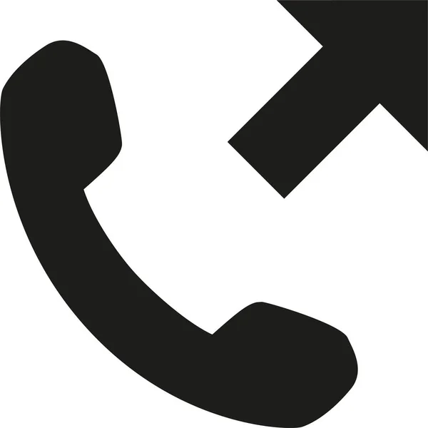 Telefon Abholsymbol Soliden Stil — Stockvektor