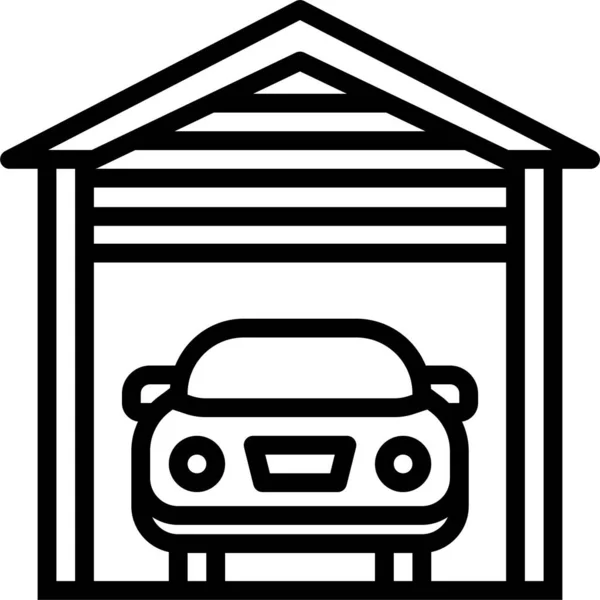 Parkhaus Ikone Umriss — Stockvektor