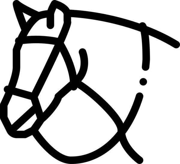 Animal Icono Polo Ecuestre — Vector de stock