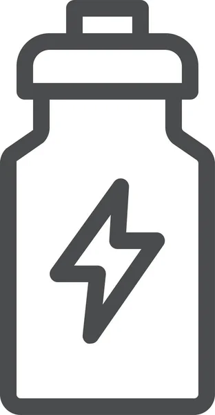 Drinken Energie Hydrateren Pictogram Omtrek Stijl — Stockvector