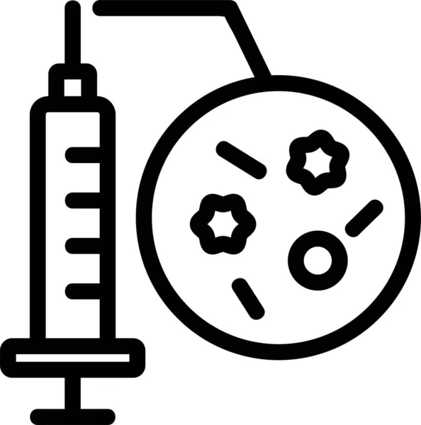 Ícone Mão Frasco Doença Categoria Hospitshealthcare —  Vetores de Stock