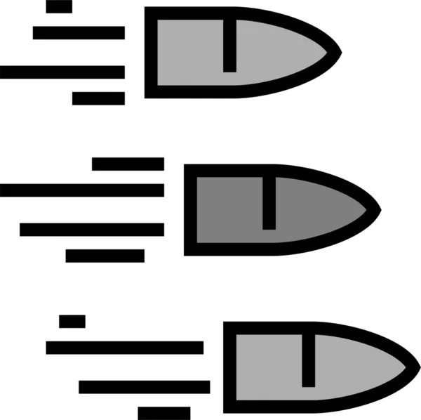 Balles Volantes Icône Munitions — Image vectorielle