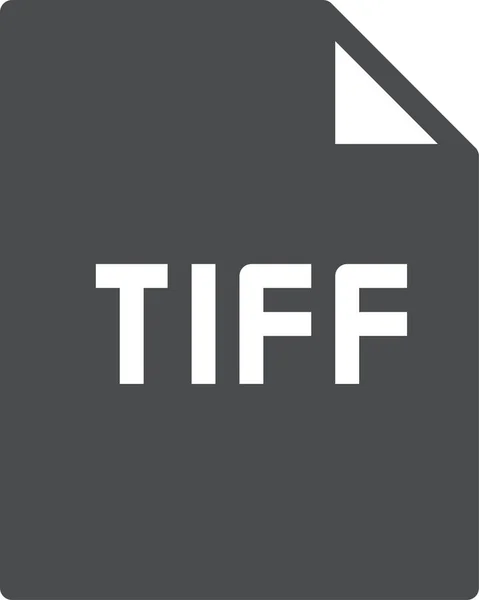 Archivo Tiff Icono Sólido Estilo Sólido — Vector de stock