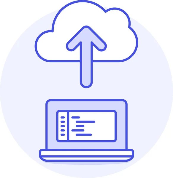 Cloud Computing Internet Icoon Filedoutline Stijl — Stockvector