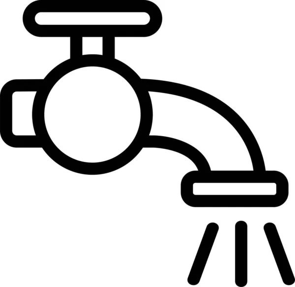 Grifo Baño Icono Contorno — Vector de stock