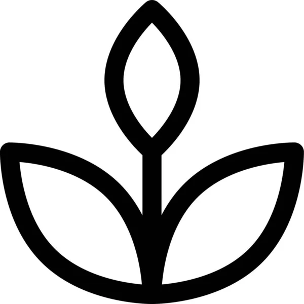 Ikone Der Pflanzenblätterzucht — Stockvektor
