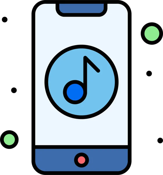 App Icône Musique Mobile Dans Style Filledoutline — Image vectorielle
