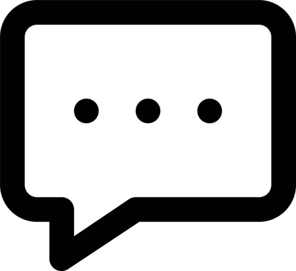 Chat Comentário Ícone Comunicação Estilo Esboço — Vetor de Stock