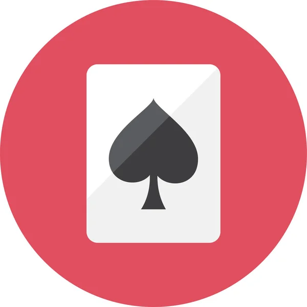 Spade Flat Gamesgaming Ícone Estilo Plano — Vetor de Stock