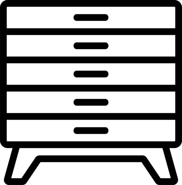 Іконка Спальні Приліжкового Комода — стоковий вектор