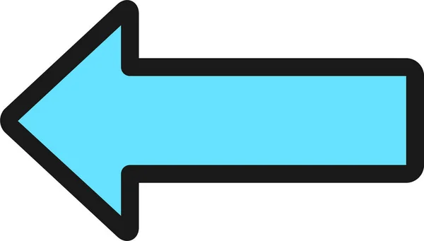 Diagrammpfeil Linkes Symbol Dateiumriss Stil — Stockvektor