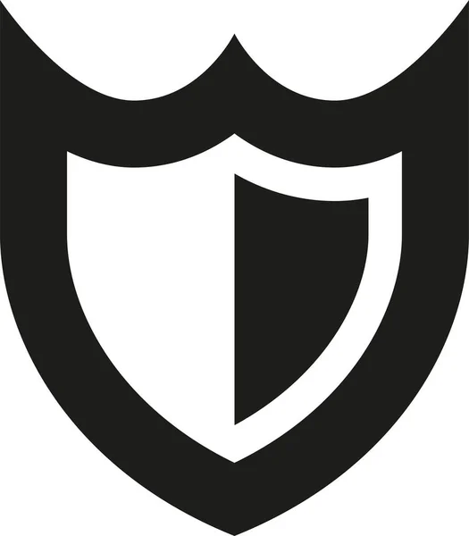 Escudo Protección Icono Sólido Estilo Sólido — Vector de stock