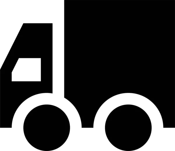 Caminhão Entregar Ícone Entrega Estilo Sólido — Vetor de Stock