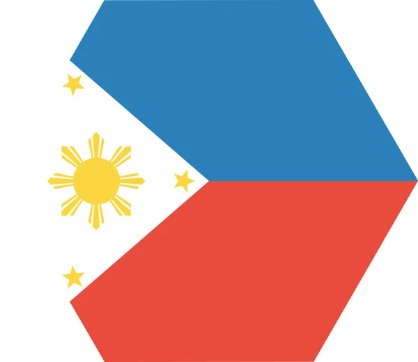 País Asiático Filipino Icono Estilo Plano — Vector de stock