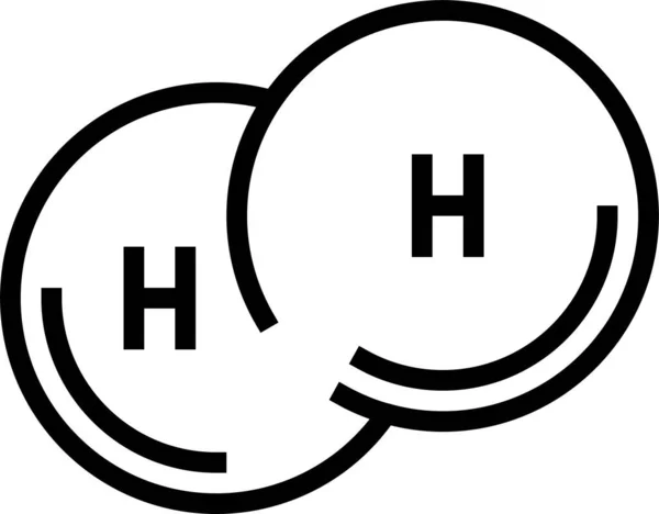 Chemical Compound Hydrogen Icon — Stock Vector