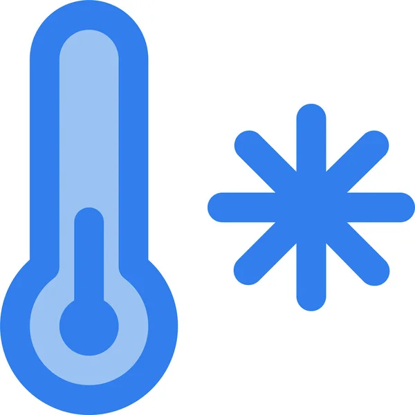 Icono Temporada Congelación Fría Categoría Invierno — Vector de stock