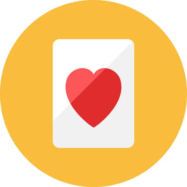 Heart Flat Gamesgaming Icon Flat Style — Stock Vector