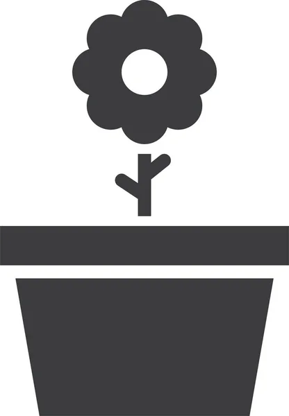 Blossom Flower Gardening Icon Solid Style — Stock Vector