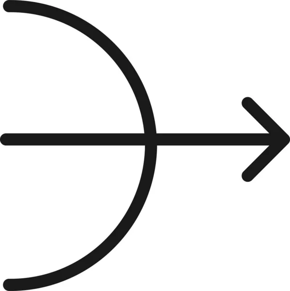 Diagrama Flecha Arco Icono Estilo Filledoutline — Vector de stock