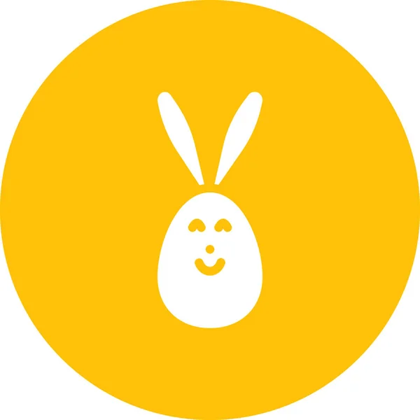 Tavşancık Rozet Tarzında Dekore Edilmiş Kulak Simgesi — Stok Vektör