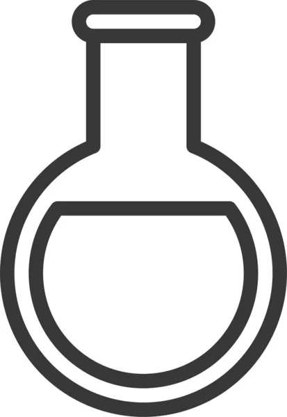 Chemistry Equipment Flask Icon Outline Style — Stock Vector