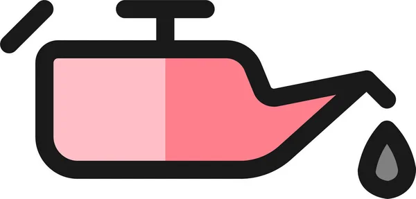 Car Dashboard Fuel Icon Filledoutline Style — Stock Vector